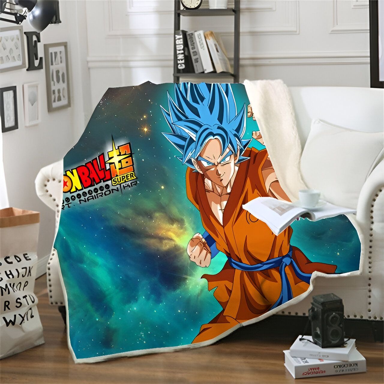 Pile Dragon Ball Con Son Goku E Vegeta, Coperta 140x100 Cm, Licenza Ufficiale