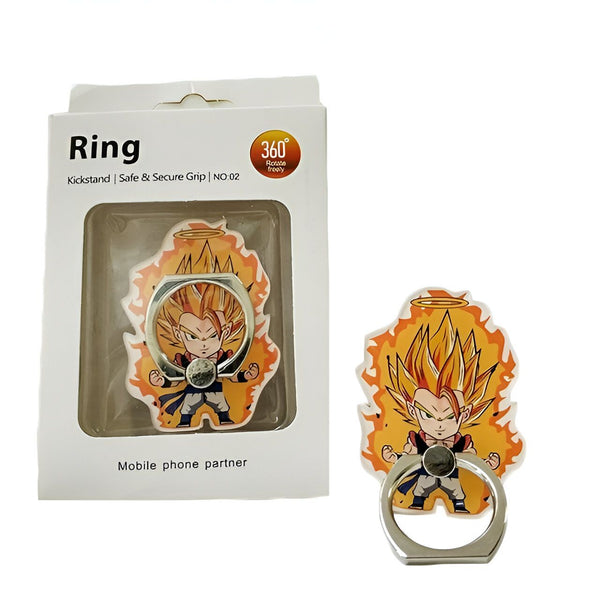 L'image montre une figurine de Son Goku, un personnage de la série animée Dragon Ball Z. Il est représenté en train de se tenir debout, les poings serrés, et est entouré d'un halo de flammes. La figurine est en plastique et mesure environ 5 cm de haut. Elle est vendue dans une boîte en plastique transparente.,45366324789467