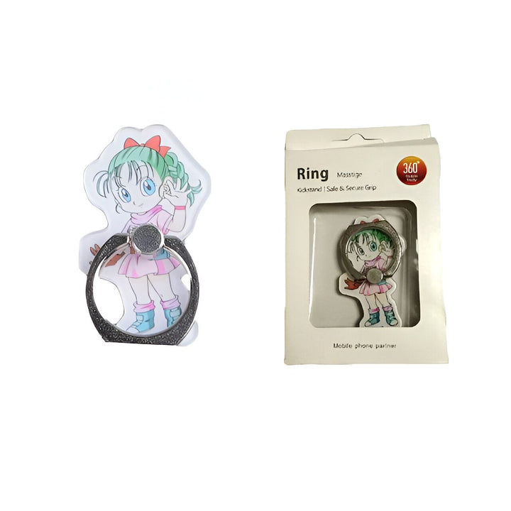 L'image montre une figurine en plastique de Bulma, un personnage de la série Dragon Ball Z. La figurine est représentée avec ses cheveux verts et sa tenue rose. Elle est également dotée d'un socle qui lui permet de tenir debout. L'image est prise sous un angle qui permet de voir la figurine de face.,44209723048155
