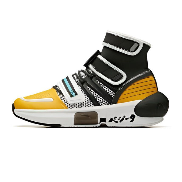 Une paire de chaussures de sport montantes jaunes et noires avec des lacets et une semelle blanche. Le logo de la marque est sur la languette.,BA-5575007758,BA-8604414339,BA-1054242380,BA-1742935990,BA-8439969279,BA-9827691295,BA-2415690414,BA-1541514688