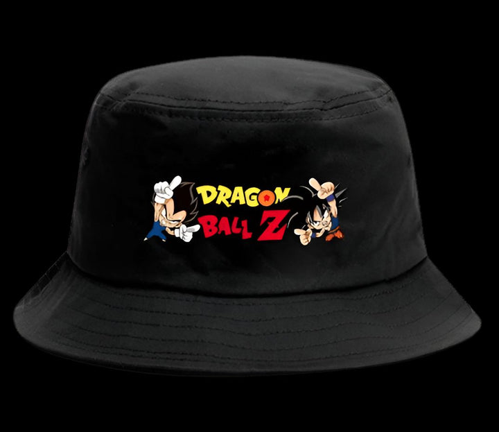 Un chapeau noir avec le logo de Dragon Ball Z, qui est un dessin animé japonais.,BO-2690358344
