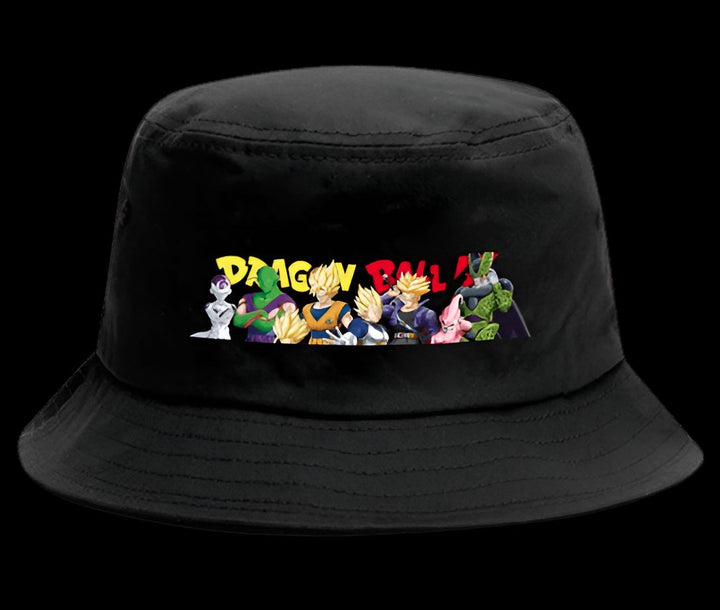 Un chapeau noir avec le logo de Dragon Ball Z, qui représente les personnages principaux de la série.,BO-721845495X