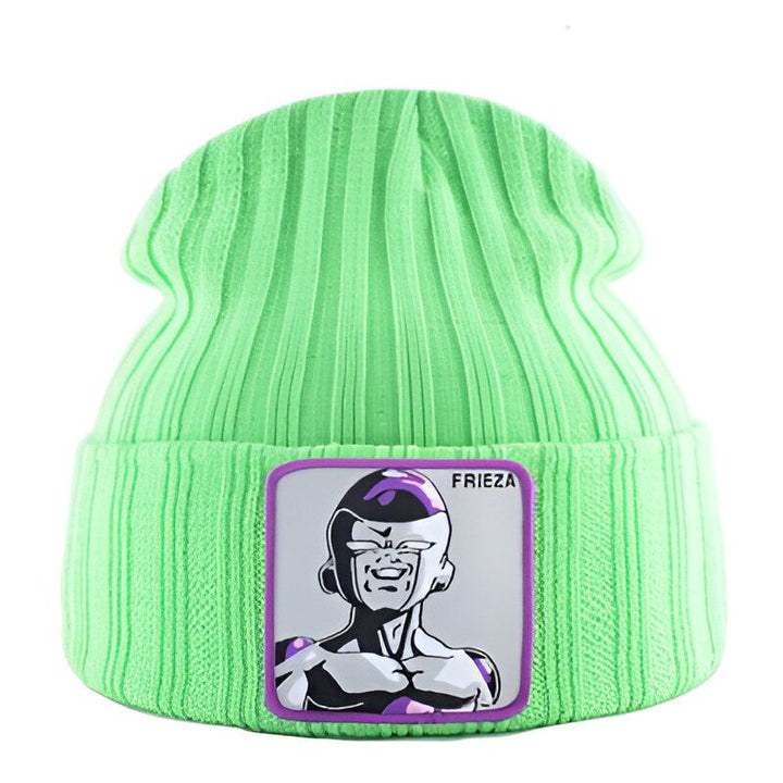 Voici un bonnet vert avec un écusson représentant le personnage Freezer du dessin animé Dragon Ball Z.,BO-4113919577,BO-0012626244,BO-9004156240,BO-1614205256,BO-8475098703,BO-9863860948,BO-054066796X,BO-4002261360,BO-2073576338,BO-3119149047