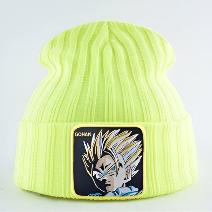 Un bonnet jaune avec un écusson brodé de Son Gohan, un personnage de Dragon Ball Z.,BO-1940698774,BO-0438078047,BO-3383601897,BO-7592507919,BO-9282175219,BO-6501724368,BO-6748392691,BO-2717829180,BO-9184200499,BO-2232998266,BO-2593912294