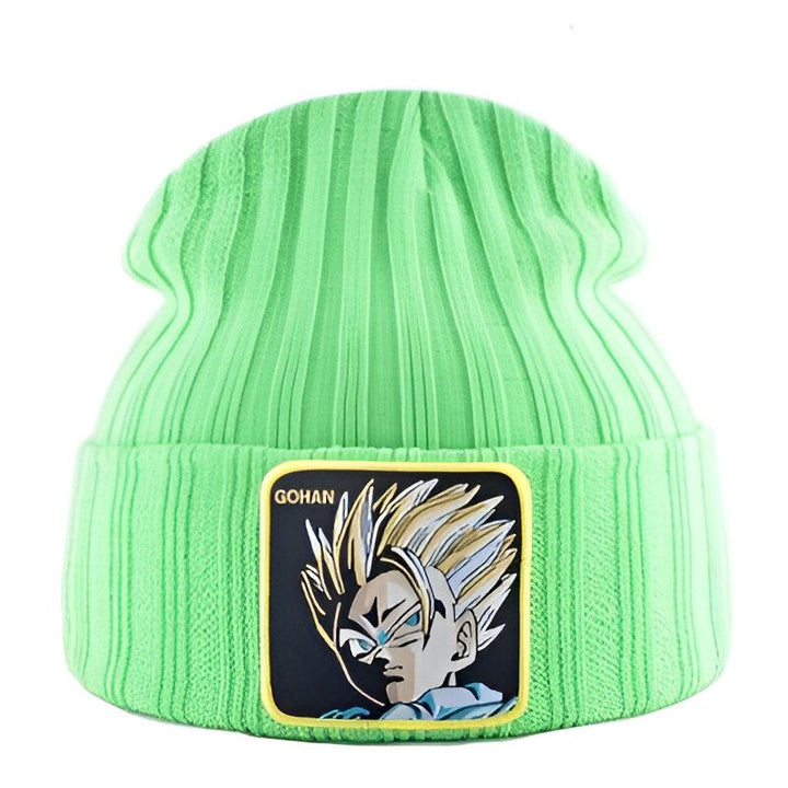 Un bonnet vert avec un écusson brodé de Son Gohan, un personnage de Dragon Ball Z.,BO-1940698774,BO-0438078047,BO-3383601897,BO-7592507919,BO-9282175219,BO-6501724368,BO-6748392691,BO-2717829180,BO-9184200499,BO-2232998266,BO-2593912294