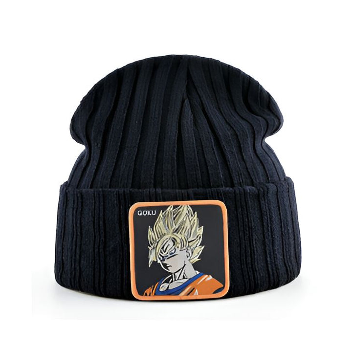 Un bonnet bleu avec un écusson brodé de Son Goku, un personnage de la série animée Dragon Ball Z.,BO-7216055322,BO-6600350660,BO-0993247598,BO-6419013674,BO-1291426442,BO-9892538382,BO-4812283094,BO-444989491X,BO-3408557411,BO-3311035674,BO-0118465007