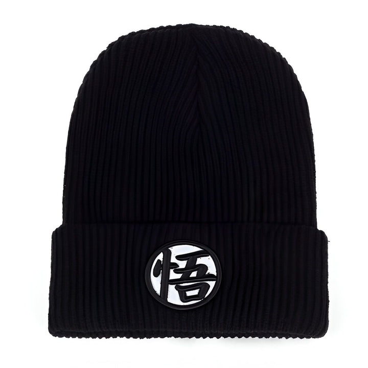 Un bonnet noir avec un logo de Dragon Ball Z brodé en blanc sur le devant.,BO-9380160143,BO-9076876886,BO-1804128430,BO-3833425334