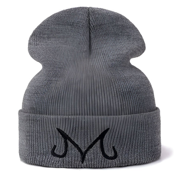 Un bonnet gris avec le logo de Majin Buu de Dragon Ball Z brodé en noir.,BO-058174070X