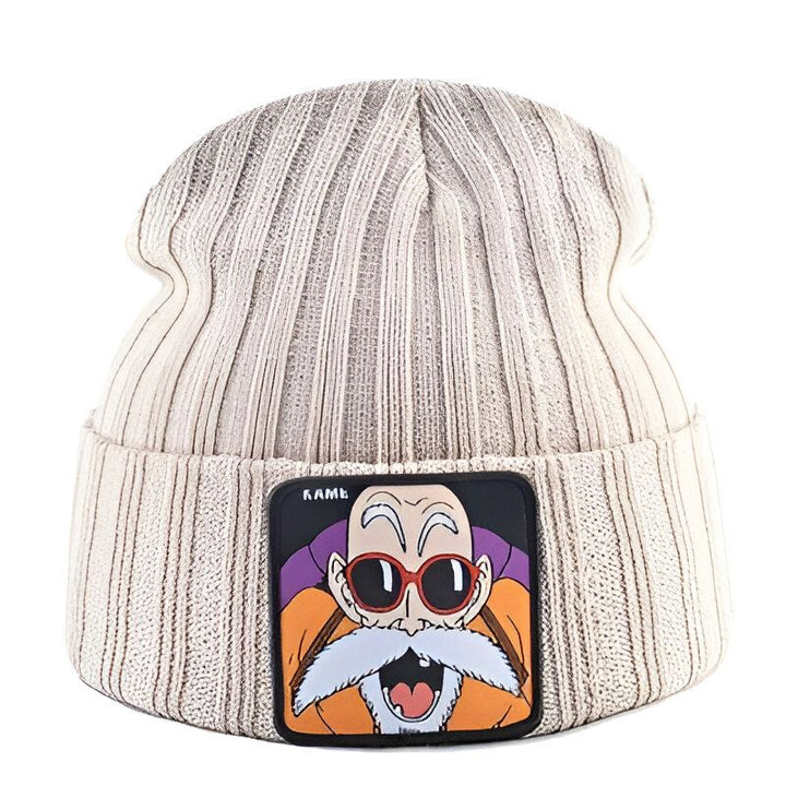 Un bonnet beige avec un écusson brodé représentant le personnage de Tortue Géniale de Dragon Ball Z.,BO-8106667618,BO-1668712598,BO-3775950338,BO-473352143X,BO-2420864549,BO-125457882X,BO-618632334X,BO-2936972795,BO-7938924296,BO-7517927345,BO-0907367313