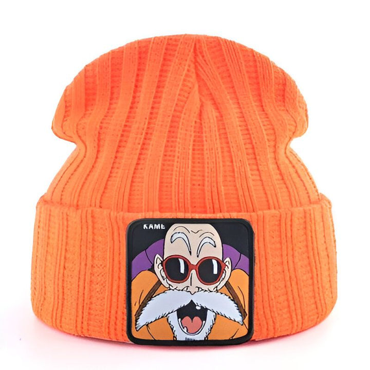 Un bonnet orange avec un écusson brodé à l'effigie de Tortue Géniale, un personnage de Dragon Ball Z.,BO-8106667618,BO-1668712598,BO-3775950338,BO-473352143X,BO-2420864549,BO-125457882X,BO-618632334X,BO-2936972795,BO-7938924296,BO-7517927345,BO-0907367313