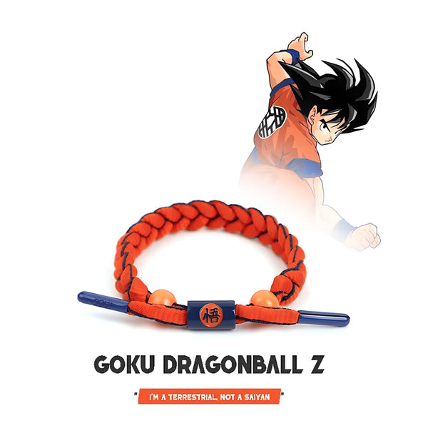 Le bracelet orange Goku Dragon Ball Z est un bijou de poignet inspiré du personnage de la série animée japonaise Dragon Ball Z. Il est fabriqué en corde tressée et possède une perle en métal avec le kanji "Goku" dessus.,BR-0653150075