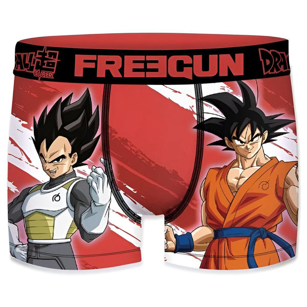 Ce boxer rouge possède un motif représentant les personnages de Son Goku et Vegeta, deux personnages du manga Dragon Ball Z.,CA-4298777286,CA-6216838962,CA-5153864235,CA-2861260548,CA-3837396177