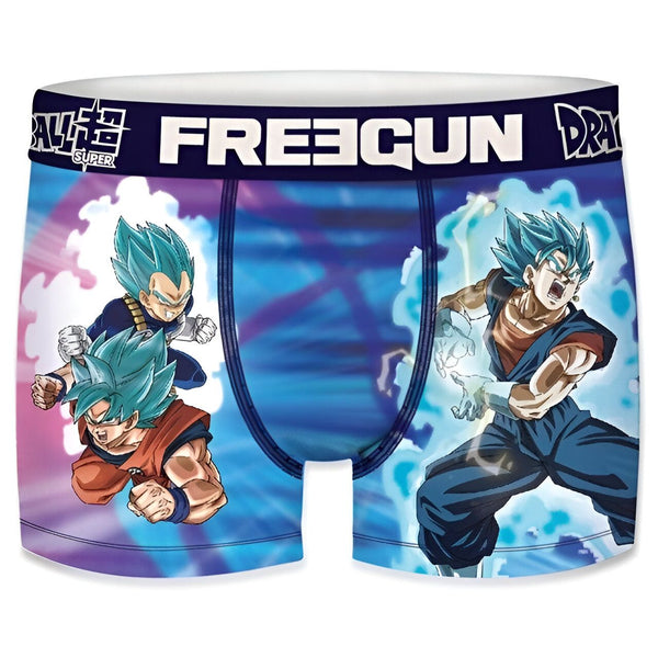 Le boxer est bleu avec des motifs Dragon Ball Z. On peut voir Goku et Vegeta en train de se battre.,CA-2232965619,CA-3607121060,CA-363449932X,CA-1338157809,CA-5291762829