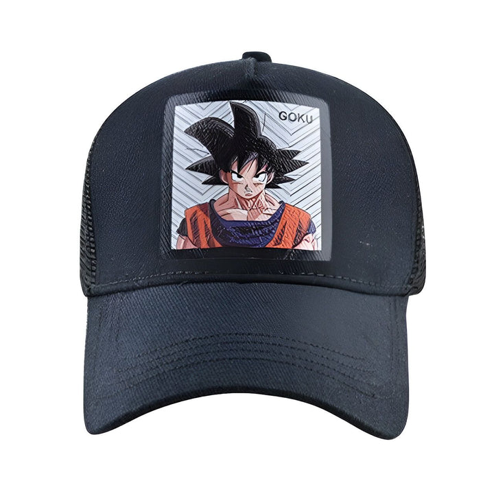 Une casquette de baseball noire avec un écusson brodé de Son Goku, un personnage de la série animée japonaise Dragon Ball Z.,CA-2207357899,CA-8884814251,CA-7212216933,CA-0823207196,CA-9663691697,CA-8628877878