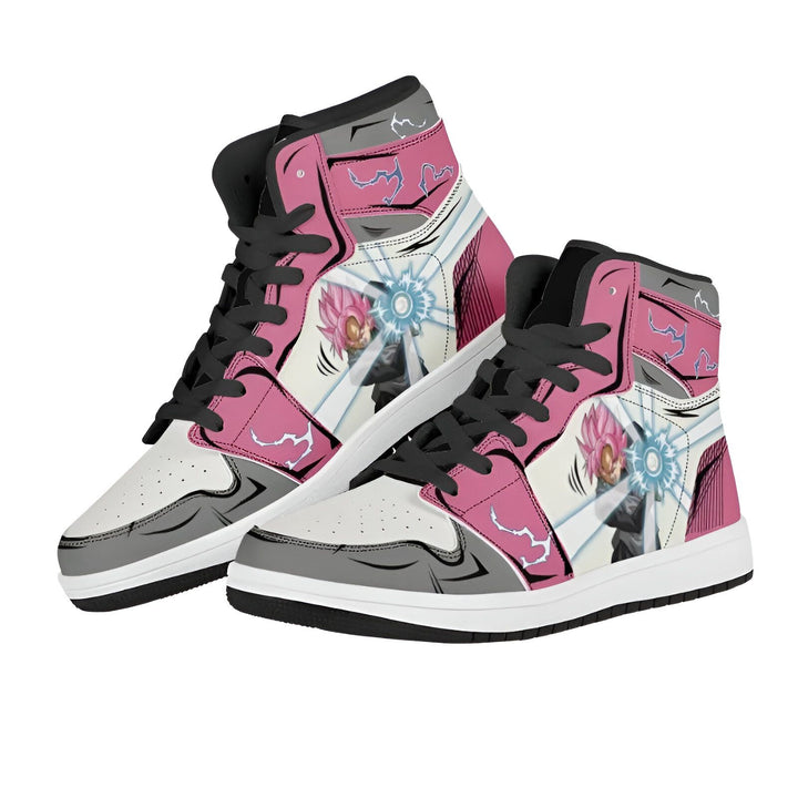 Une paire de chaussures de sport montantes grises et roses. Les chaussures sont à lacets et ont une semelle blanche. Il y a un dessin animé de Goku et Vegeta sur le côté de chaque chaussure.,CH-4464269842,CH-7610780251,CH-5551920283,CH-8793794517,CH-2683669836,CH-2170085203,CH-0427237319,CH-5125664022,CH-4971259791,CH-0180937219,CH-6136653850,CH-5041355924,CH-2104193877