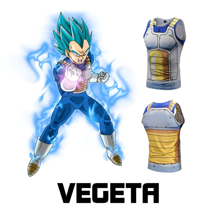 L'image représente un personnage de dessin animé, Vegeta, de la série Dragon Ball Z. Il est vêtu d'une combinaison bleue et jaune et est en position de combat.,DS-4704654672,DS-4123071252,DS-3357553422,DS-6372147661,DS-5501860538