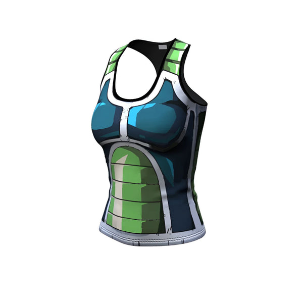 L'image représente un débardeur moulant aux couleurs de Baddack, le père de Goku, dans Dragon Ball Z.,DS-6959297532,DS-5387542714,DS-1215680562,DS-2139609263,DS-1208008676,DS-4209037206,DS-9379326998