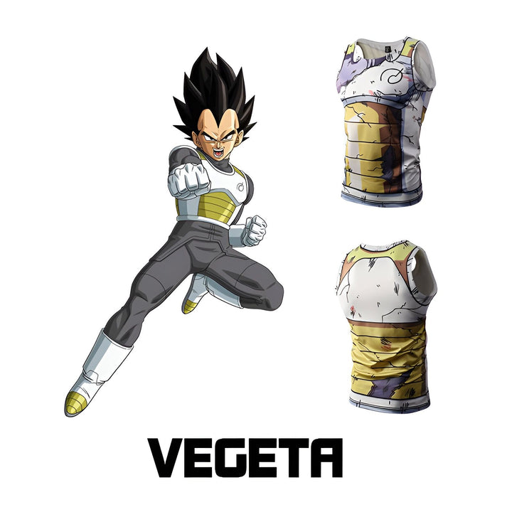 L'image montre un personnage de dessin animé, Vegeta, vêtu d'une combinaison de combat bleue et jaune. Il a les cheveux noirs et les yeux bleus. Il est en position de combat, le poing droit en avant et la jambe gauche en arrière. En arrière plan, on peut voir le même personnage de dos.,DS-9110968695,DS-2436626596,DS-9506612099,DS-2876994585,DS-4954042879,DS-3029696111