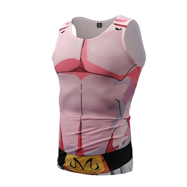 Le débardeur représente le personnage de Majin Buu de la série Dragon Ball Z. Il est rose et possède des motifs noirs et jaunes.,DS-4213546594,DS-6923957656,DS-4761861177,DS-3374129501,DS-0918516927