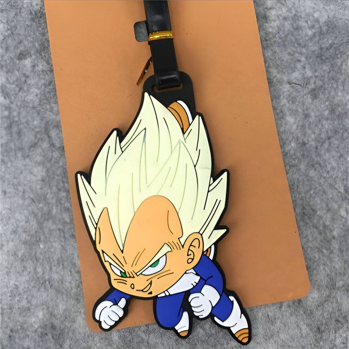 Un porte-clés en caoutchouc à l'effigie de Vegeta, un personnage de la série animée Dragon Ball Z.,É-4916795296