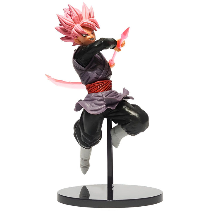 Une figurine de Son Goku, un personnage de Dragon Ball Z. Il est vêtu d'une combinaison noire et rose et est en position de combat.,FI-5332510535