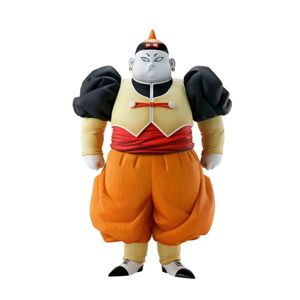 L'image représente un personnage de Dragon Ball Z, le Dr. Rota. Il est chauve, a la peau blanche et porte un costume orange et jaune avec une cape noire. Il a un regard sérieux sur le visage.,FI-4207637591
