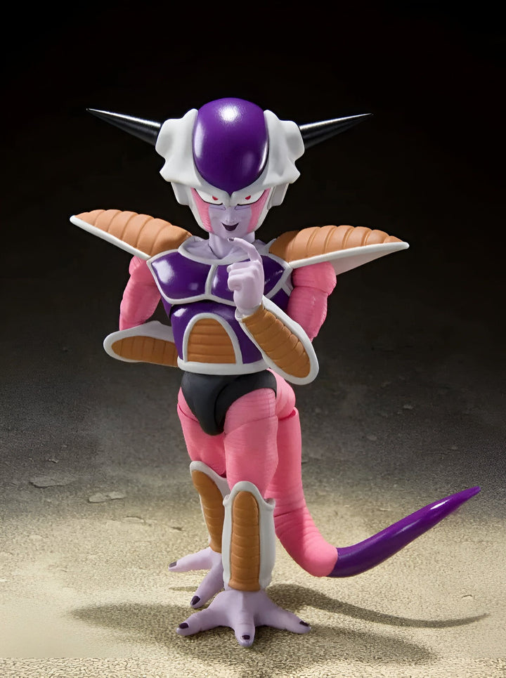 Une figurine de Freezer, un personnage de Dragon Ball Z. Il est debout, avec un doigt sur ses lèvres, et porte son costume de combat.,FI-7458486880