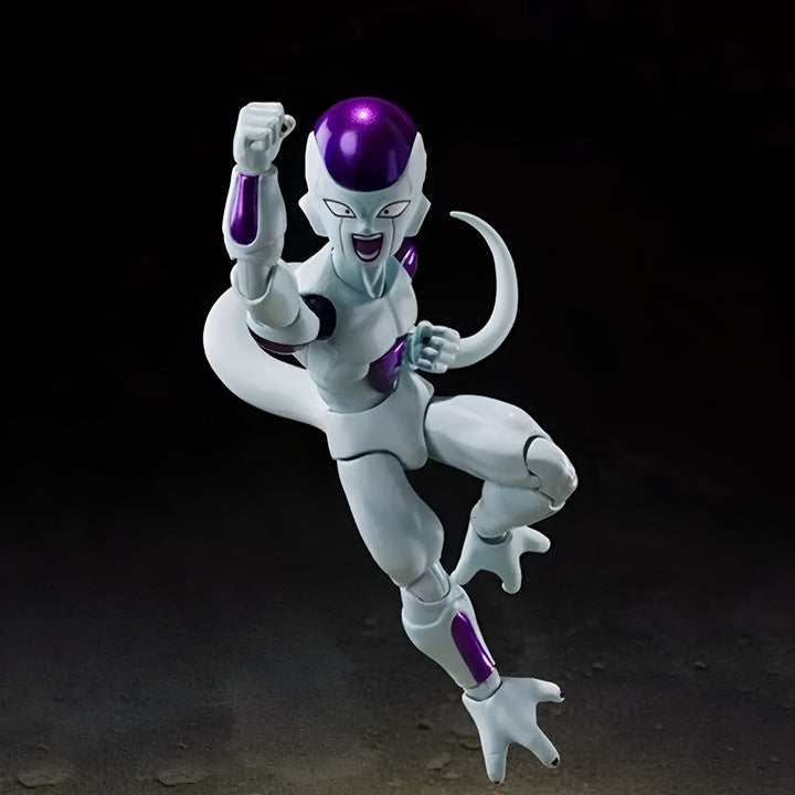 Une figurine de Freezer, un personnage de Dragon Ball Z. Il est représenté en train de voler, avec son poing droit en l'air et son poing gauche en arrière. Il a une expression arrogante sur le visage.,FI-1993900209