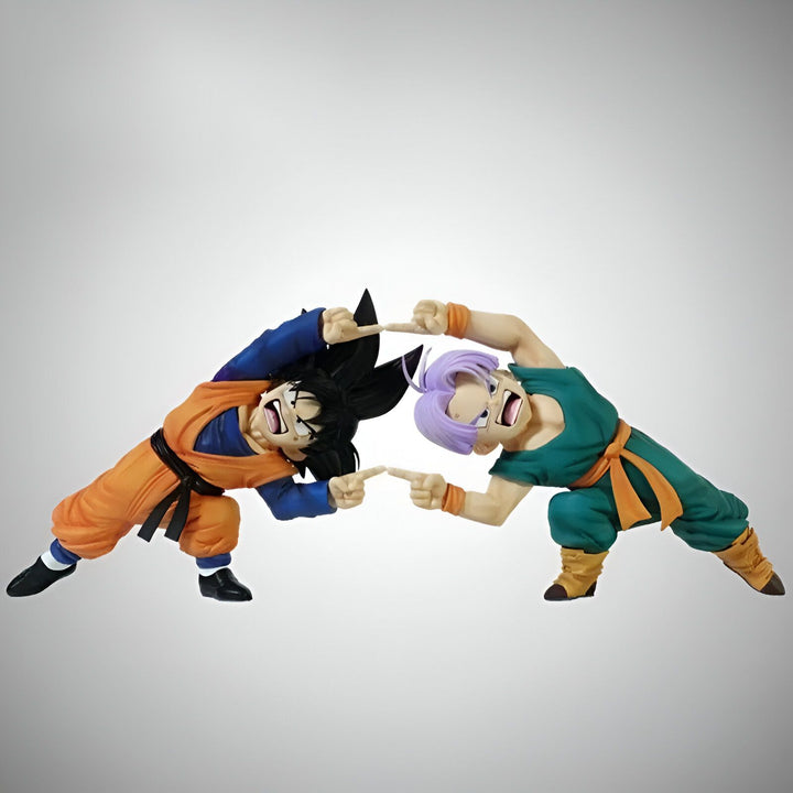 Deux figurines de Son Goku et Trunks, personnages du dessin animé Dragon Ball Z, en position de combat.,FI-2745685953