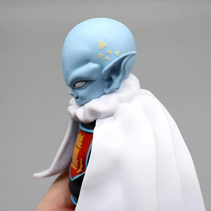 Une figurine de collection de Zamasu, un personnage de la série Dragon Ball Super. Il est représenté avec sa peau bleue, ses cheveux blancs et sa tenue de combat.,FI-4690795991