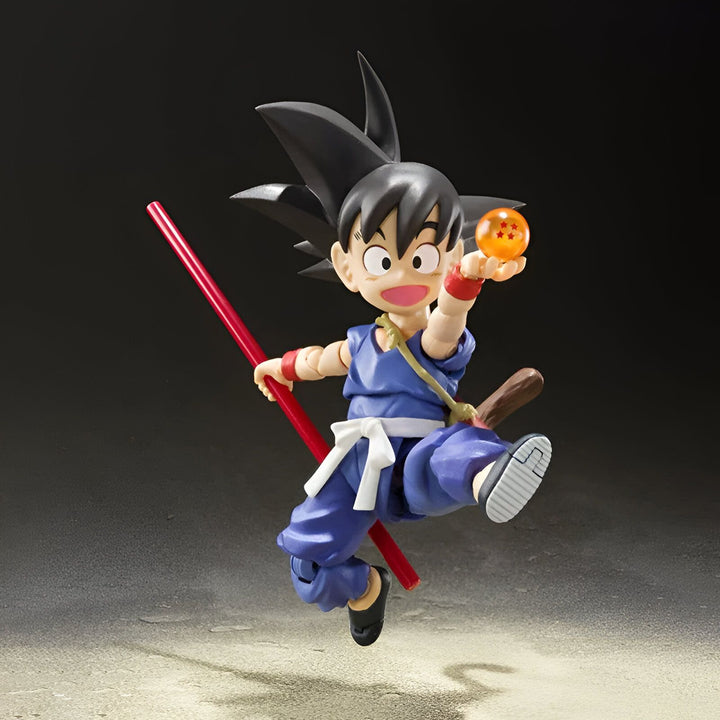 Une figurine de Son Goku, un personnage de Dragon Ball Z. Il est représenté en train de voler et de tenir une boule de cristal.,FI-3055026829