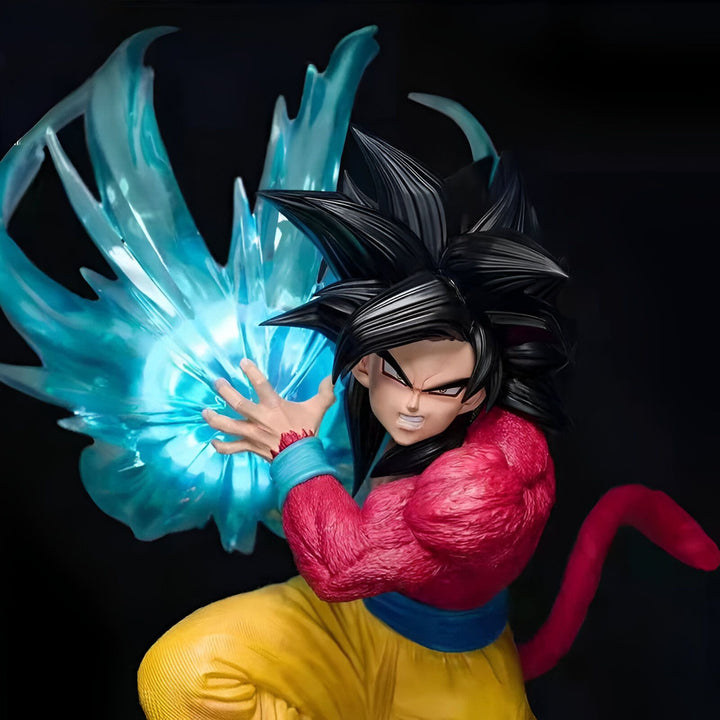 Une figurine de Son Goku, un personnage de la série animée Dragon Ball Z. Il est représenté en train de charger une attaque énergétique bleue.,FI-8859162556