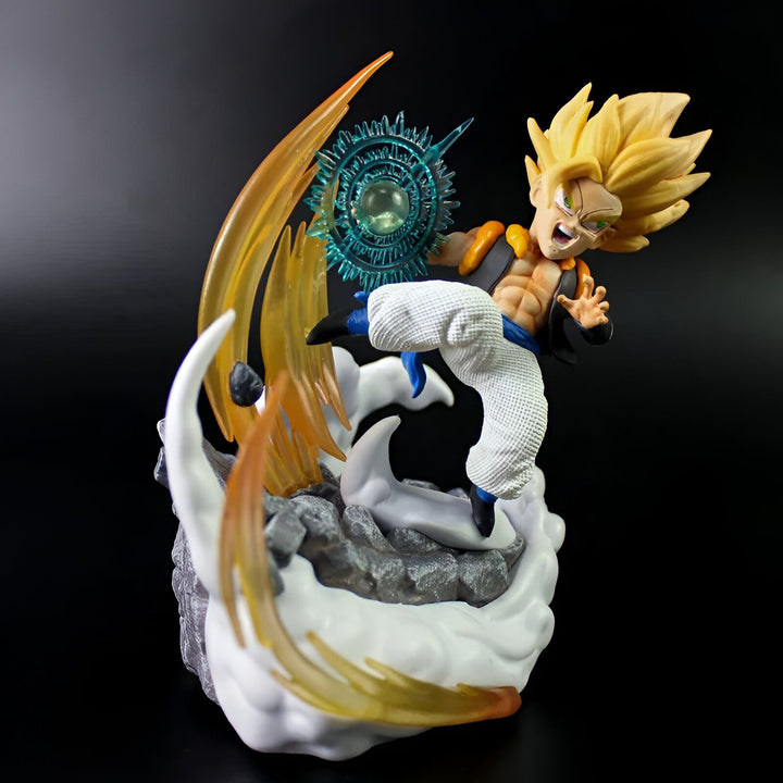 Une figurine de Gotenks, un personnage de Dragon Ball Z, en train de voler et de tirer une boule d'énergie.,FI-3359408195