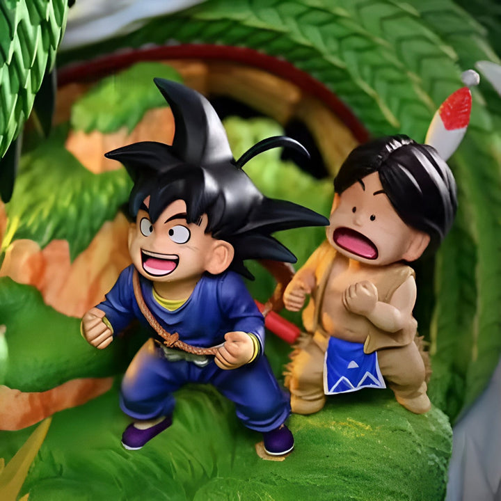 Une image de Son Goku et de Krilin, deux personnages de la série animée Dragon Ball Z. Ils sont tous les deux enfants sur cette image.,FI-9492726629