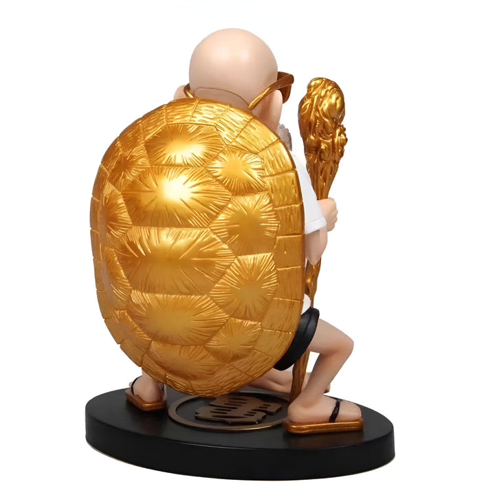 Une figurine de Tortue Géniale, un personnage de Dragon Ball Z. Il est représenté avec sa carapace de tortue dorée, son bâton et ses lunettes de soleil.,FI-4156141535