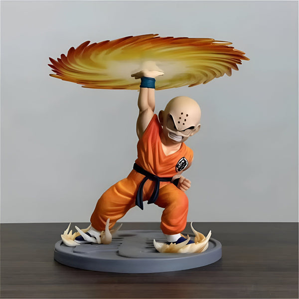 Une figurine de Krilin, un personnage de Dragon Ball Z, en train de lancer un disque destructeur.,FI-5610950031