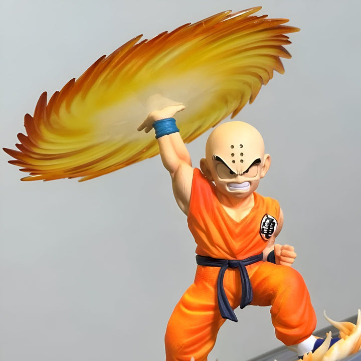 Une figurine de Krilin, un personnage de Dragon Ball Z, en train de lancer un disque destructeur.,FI-5610950031