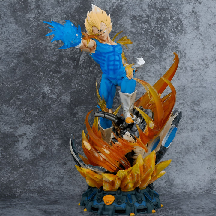 Une figurine de Vegeta, un personnage de la série Dragon Ball Z. Il est représenté en train de charger son attaque ultime, le Final Flash. La figurine est très détaillée et mesure environ 30 cm de haut.,FI-511996463X