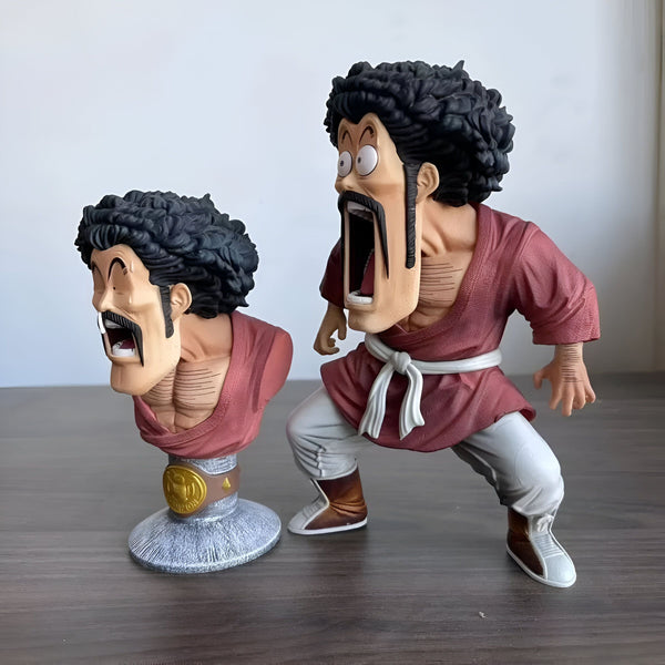 Une figurine de Mr. Satan, un personnage de Dragon Ball Z. Il est représenté avec une expression faciale夸张ée et porte une tenue de combat.,FI-5120767672