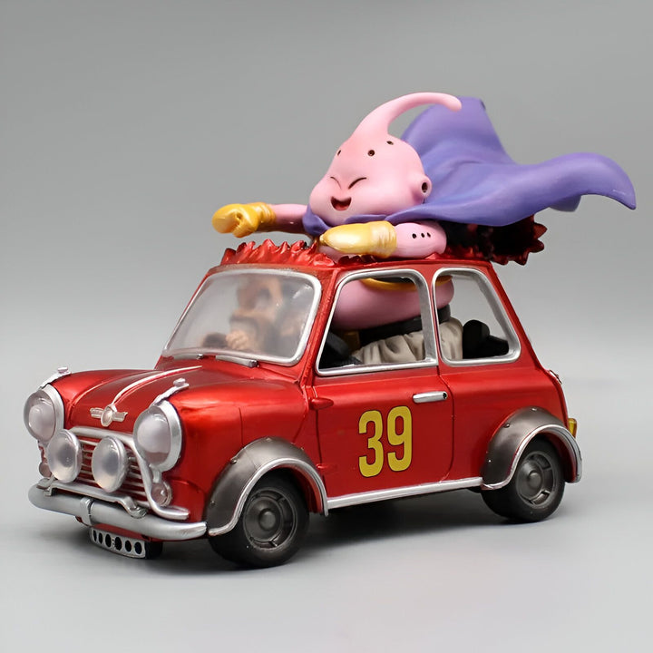 Une figurine de collection de la voiture de Bulma de Dragon Ball Z. La figurine est en résine et mesure environ 10 cm de long. Elle est peinte à la main et représente la voiture rouge de Bulma avec le personnage de Majin Buu assis sur le toit. La figurine est très détaillée et fidèle à l'anime. Elle est un must-have pour tous les fans de Dragon Ball Z.,FI-3996839286