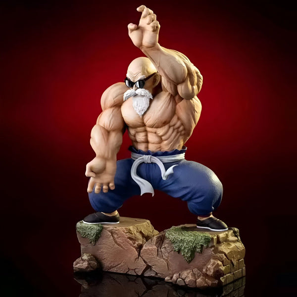 Une figurine de Master Roshi, un personnage de Dragon Ball Z. Il est représenté en train de faire un Kamehameha.,FI-7252560767