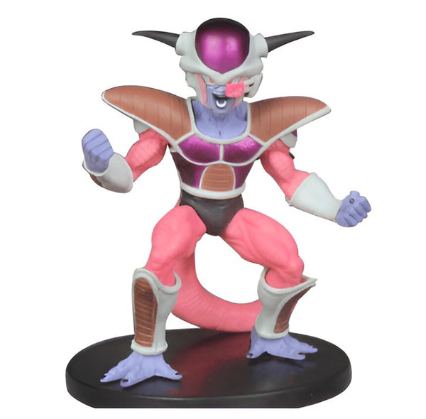 Une figurine de Freezer, un personnage de Dragon Ball Z. Il est représenté dans sa deuxième forme, avec une peau rose et des ailes blanches. Il est en position de combat, avec les poings serrés et les yeux écarquillés.,FI-4954659280