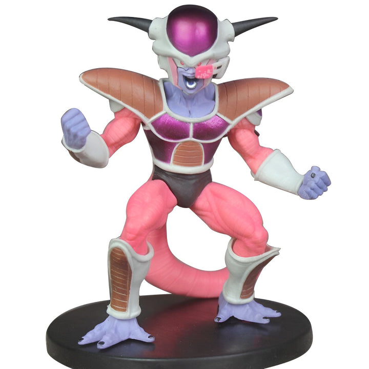Une figurine de Freezer, un personnage de Dragon Ball Z. Il est représenté en train de se mettre en position de combat. Il porte une armure violette et marron et a une longue queue.,FI-4954659280