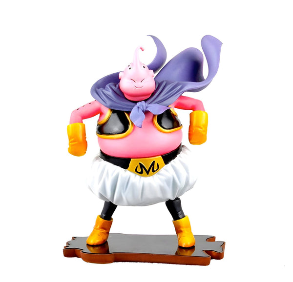 Une figurine de Majin Buu, un personnage de Dragon Ball Z. Il est rose, avec un grand ventre et une cape violette. Il est en train de se battre.,FI-7100879809