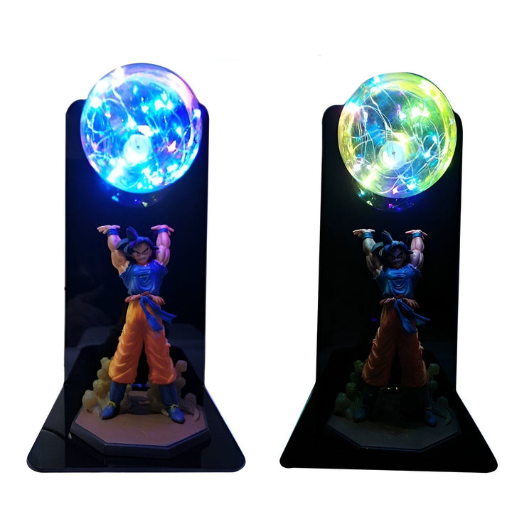Une image de Son Goku, un personnage de la série animée Dragon Ball Z. Il est représenté en train de charger une boule d'énergie.,FI-8250584058