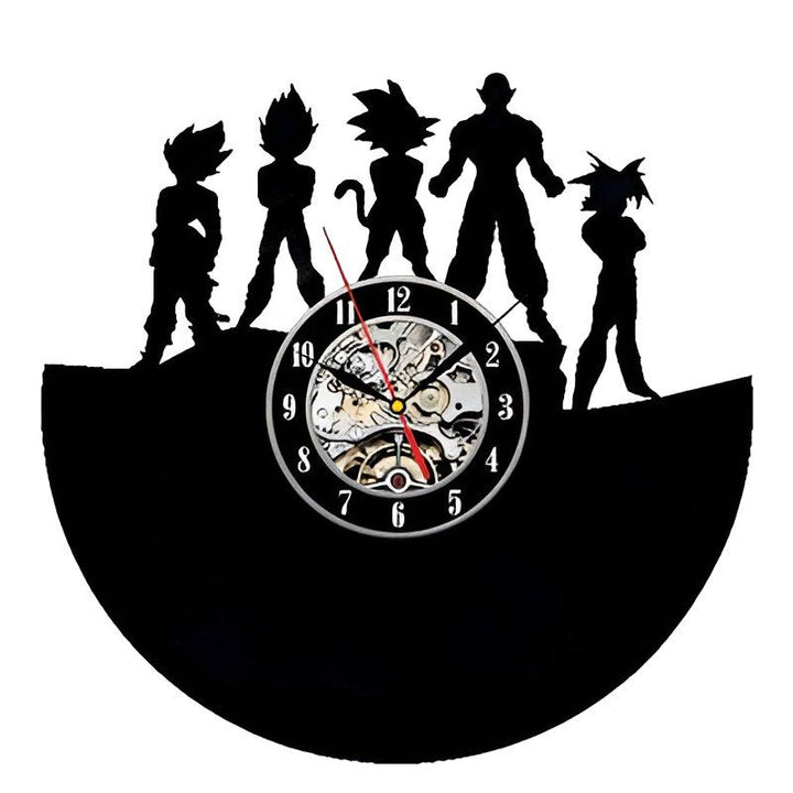 Une horloge murale en vinyle représentant les personnages de Dragon Ball Z.,HO-7653078818