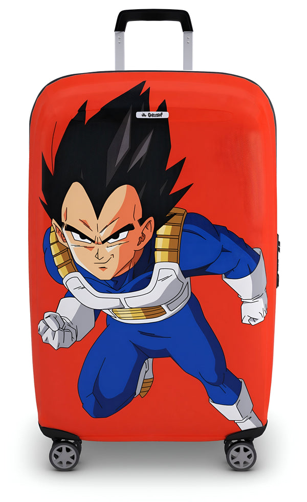 Une valise rouge à l'effigie de Vegeta, un personnage de Dragon Ball Z.,HO-567319837X,HO-7430740634,HO-5391793327,HO-4593794269