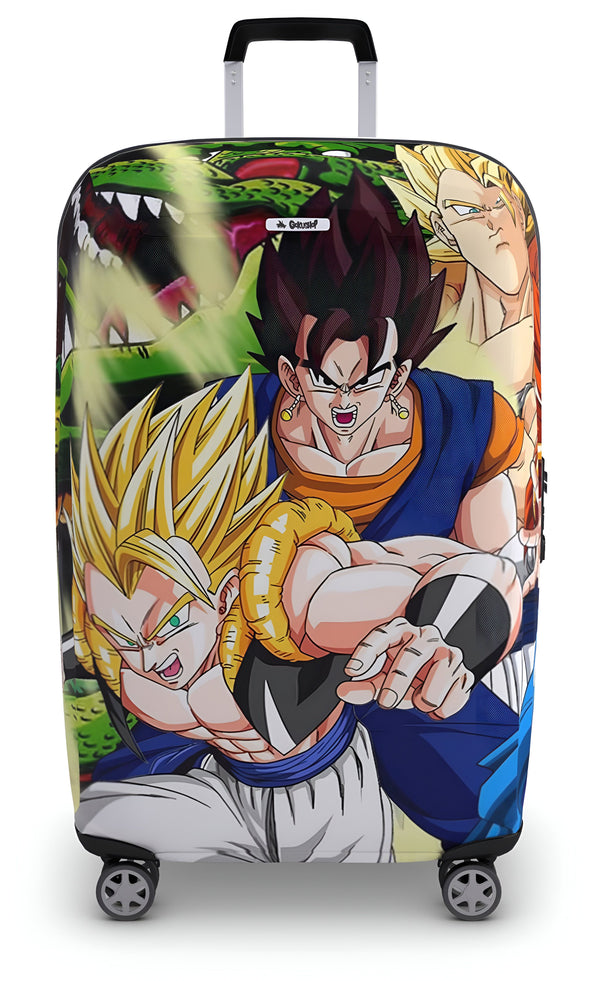 Une valise à roulettes imprimée avec les personnages du dessin animé Dragon Ball Z.,HO-4305422972,HO-5527815106,HO-6556171719,HO-1795931272