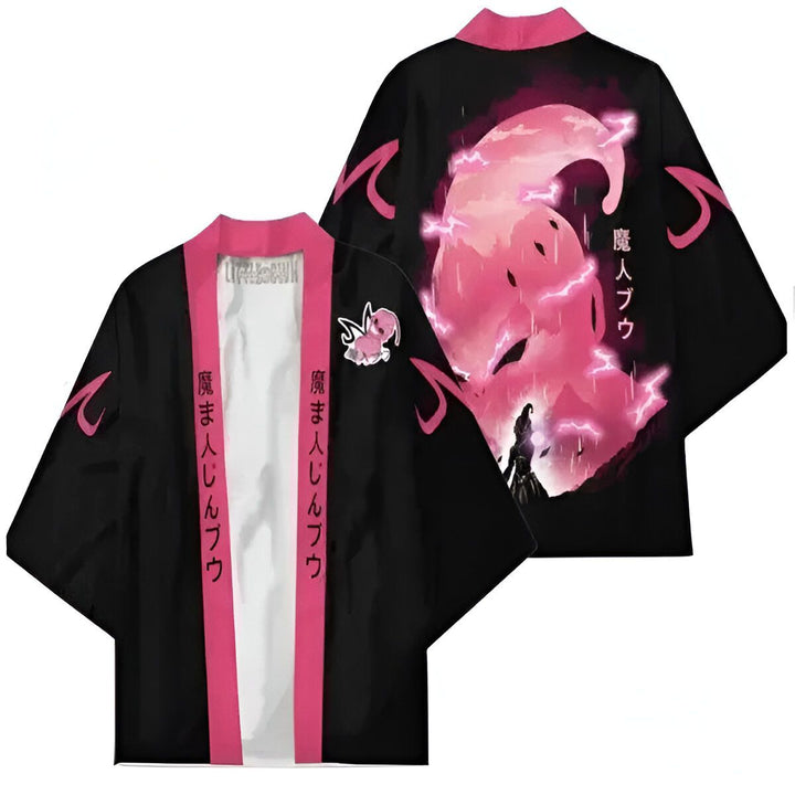 Le kimono représente le personnage de Majin Buu dans la série Dragon Ball Z. Il est rose et noir avec des motifs de nuages et de éclairs.,KI-7841834640,KI-1420551671,KI-119790526X,KI-1559764074,KI-0419859829,KI-9081641638,KI-3621574247,KI-7066805712,KI-4569966292,KI-8985028502,KI-7089680967,KI-9877595761,KI-4170297946,KI-632453684X