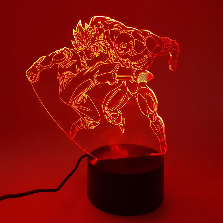 Une image de Son Goku et Vegeta, deux personnages de la série animée Dragon Ball Z, en train de se battre.,LA-5390847075